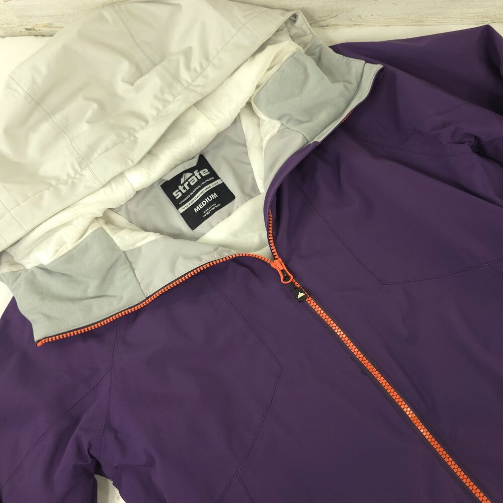 STRAFE Silver Queen WOMEN'S SIZE MED Snow Ski PURPLE Jacket Hooded Polartec - Picture 2 of 16